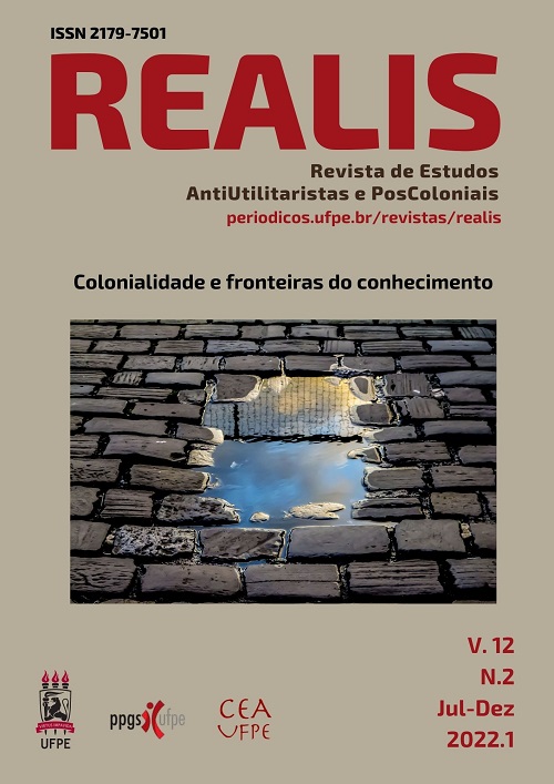 REALIS – Revista de estudos AntiUtilitaristas e Pós-Coloniais – Colonialidade e fronteiras do&nbsp;conhecimento